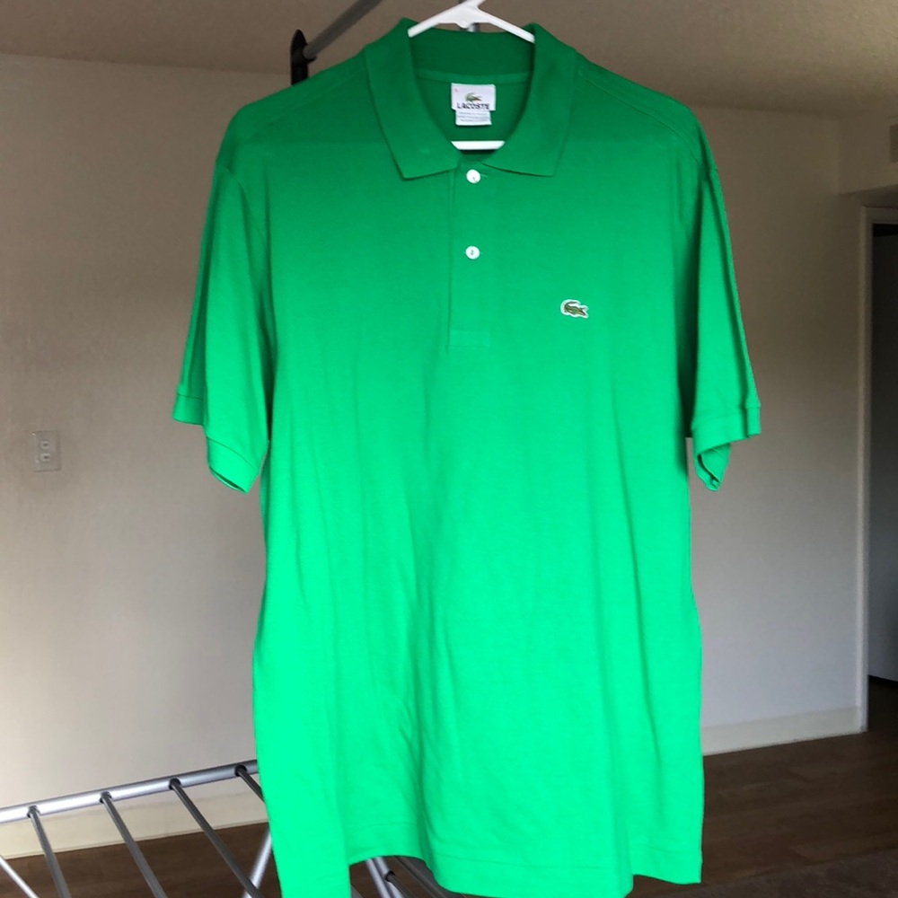 Lacoste green collard polo